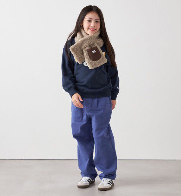 SHIPS any「Lee:〈手洗い可能〉ボア キルティング リバーシブル ポケット マフラー <KIDS>」|マフラー|