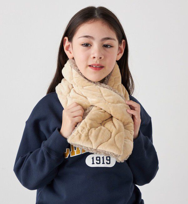 SHIPS any「Lee:〈手洗い可能〉ボア キルティング リバーシブル ポケット マフラー <KIDS>」|マフラー|