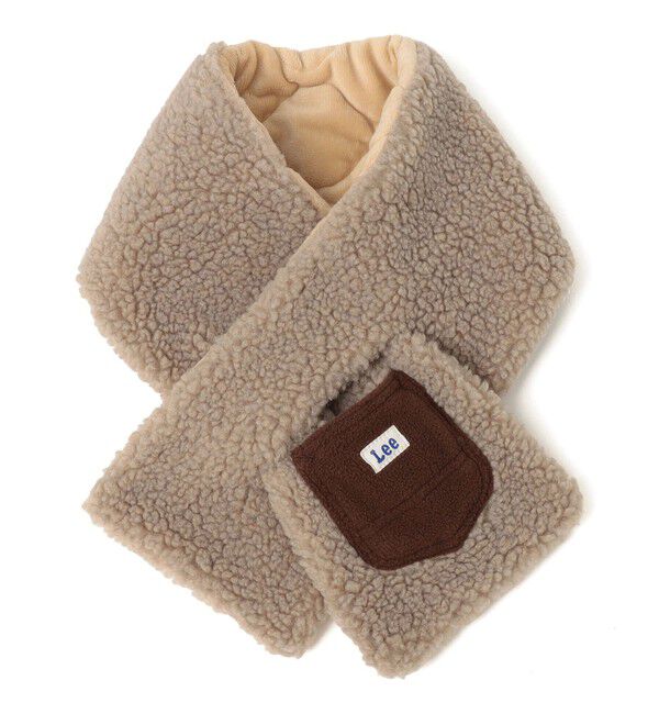 SHIPS any「Lee:〈手洗い可能〉ボア キルティング リバーシブル ポケット マフラー <KIDS>」|マフラー|