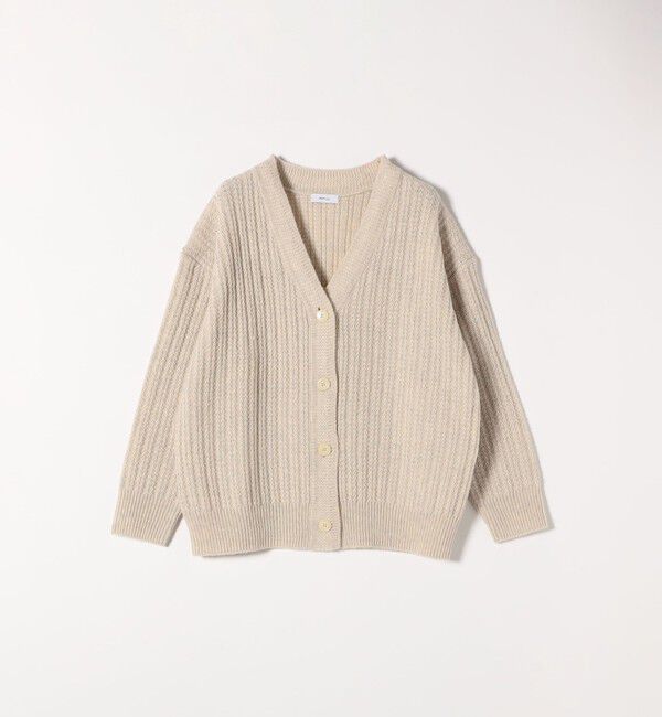 SHIPS any「SHIPS any: リブ タック編み Vネック ルーズ ニット カーディガン」|カーディガン|