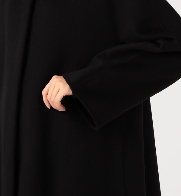 TOMORROWLAND collection「プレミアムカシミヤリバー ノーカラーAラインコート」|ノーカラーコート|