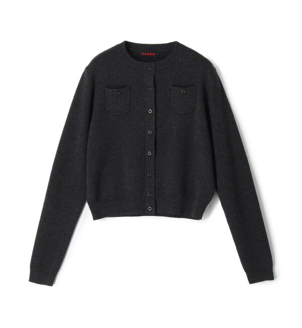CABaN「コットンカシミヤ クルーネックカーディガン」|カーディガン|17 チャコールグレー