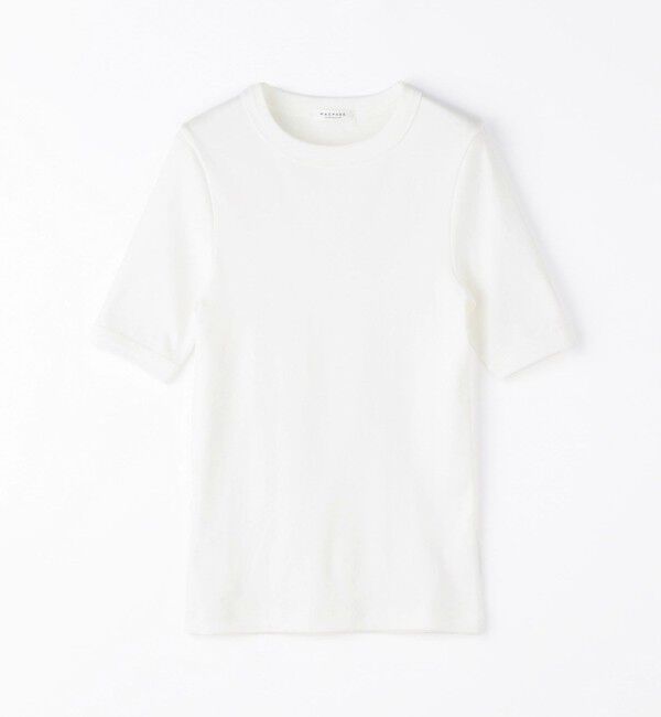 MACPHEE「シルキージャージー ハーフスリーブプルオーバー」|Tシャツ・カットソー|11 ホワイト
