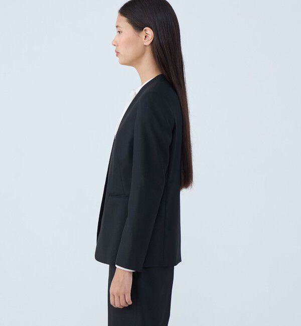 TOMORROWLAND collection「シャイニーピンヘッド Vカラージャケット」|テーラードジャケット|