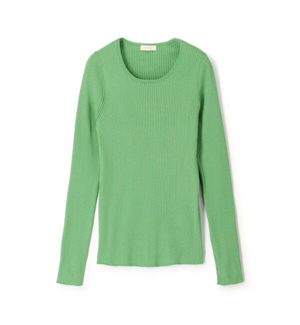 DES PRES「コットンアセテートリブ クルーネックプルオーバー」|ニット・セーター|53 グリーン