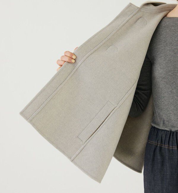 GALERIE VIE「ウールダブルフェイス フーテッドポンチョ」|ポンチョ・ケープ|