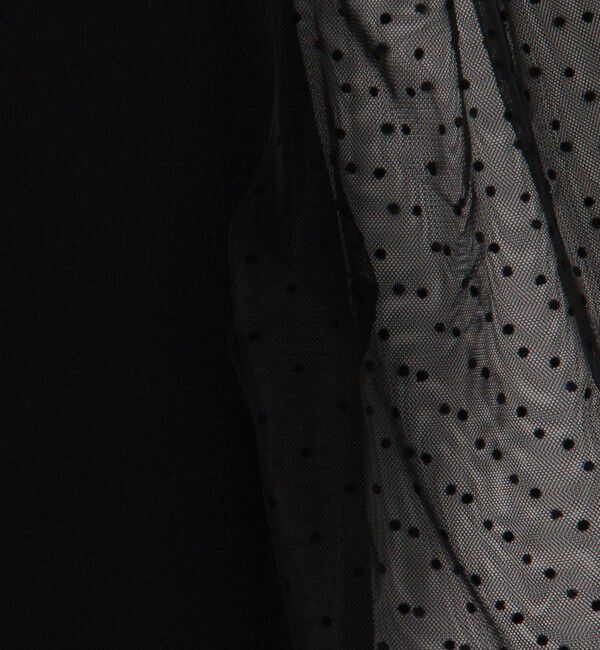 DES PRES「マットレーヨンストレッチ パフスリーブプルオーバー」|ニット・セーター|