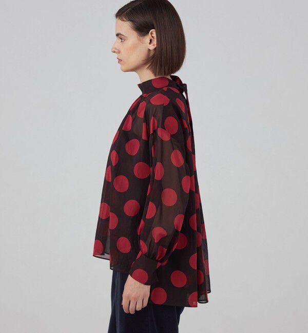 TOMORROWLAND collection「ラルジュドットプリント バックリボンブラウス」|シャツ・ブラウス|