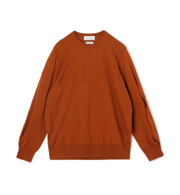 TOMORROWLAND MENS「TOMORROWLAND tricot スーパーファインメリノウール クルーネックプルオーバー」|ニット・セーター|27 オレンジ