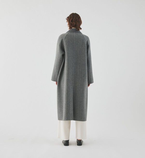 GALERIE VIE「ヘリンボーンダブルフェイス ダブルブレストコート」|チェスターコート|