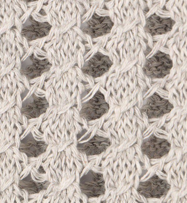 GALERIE VIE「オープンワークコットン クルーネックプルオーバー」|ニット・セーター|