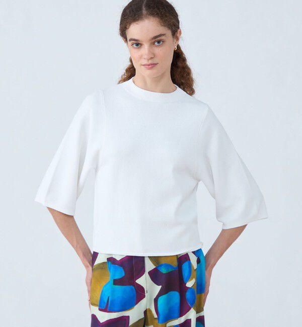 Ballsey「レーヨンストレッチ ワイドスリーブプルオーバー」|ニット・セーター|