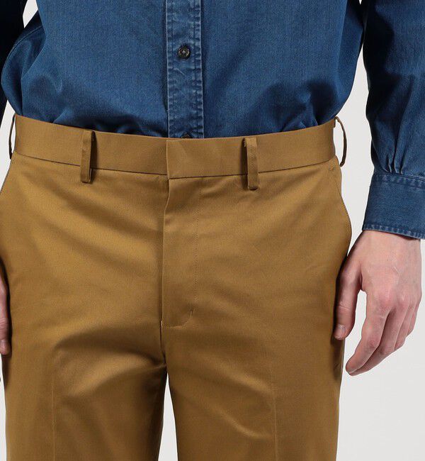 TOMORROWLAND MENS「チノストレッチ スリムテーパードパンツ」|チノ|