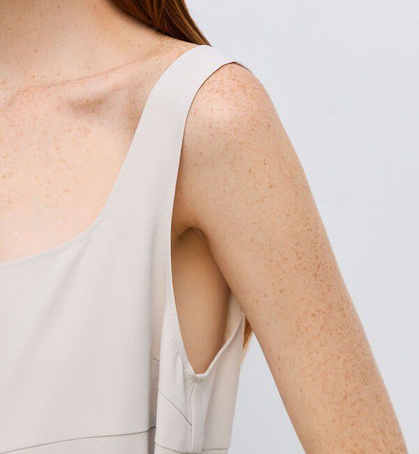 BACCA「ジョーゼットサテン ベルテッドジャンプスーツ」|オールインワン|