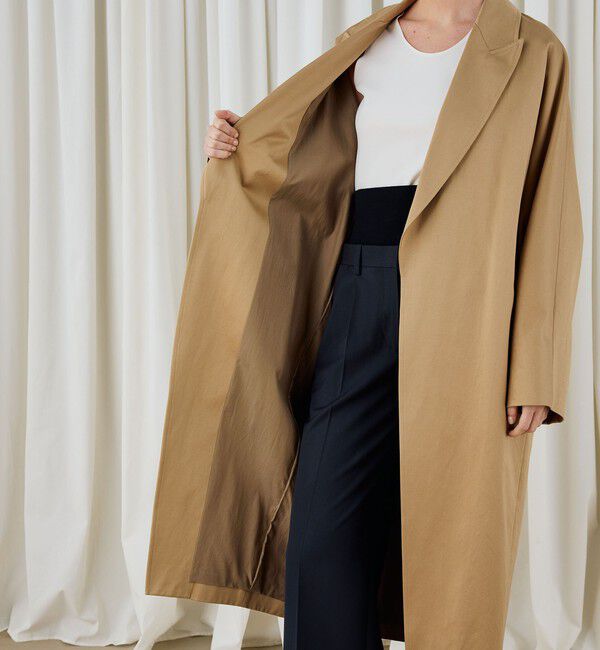 DES PRES「コットンサテン オーバーコート」|チェスターコート|