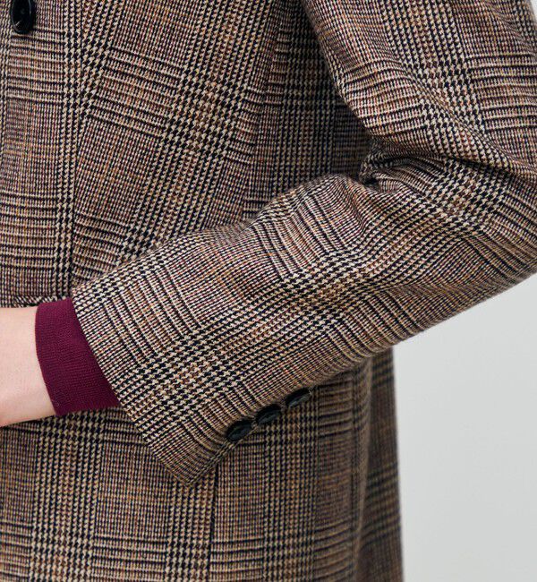 TOMORROWLAND collection「シックバーガンディー ダブルブレストジャケット」|テーラードジャケット|