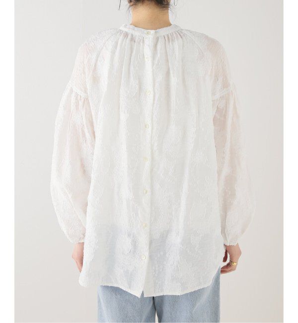 SLOBE IENA「《追加》カットジャガードボリュームスリーブブラウス」|シャツ・ブラウス|