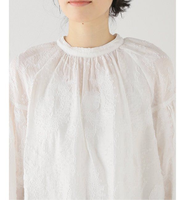 SLOBE IENA「《追加》カットジャガードボリュームスリーブブラウス」|シャツ・ブラウス|