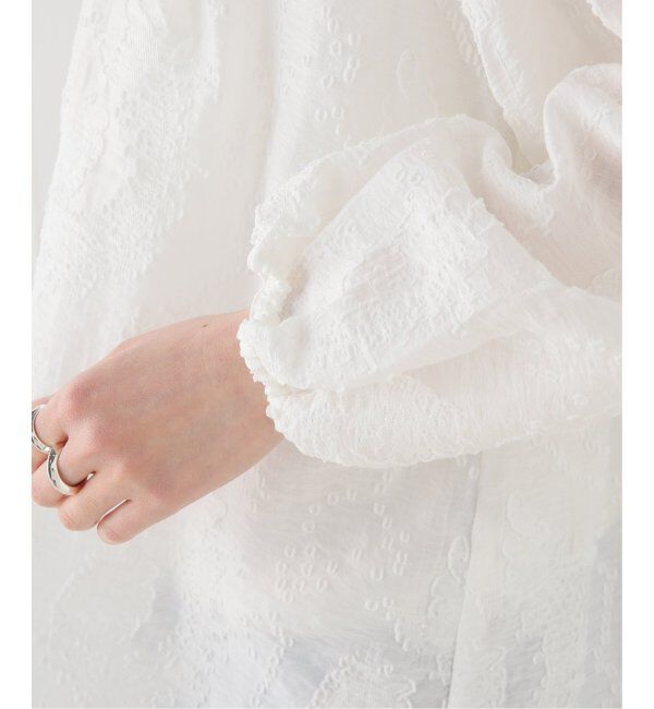 SLOBE IENA「《追加》カットジャガードボリュームスリーブブラウス」|シャツ・ブラウス|