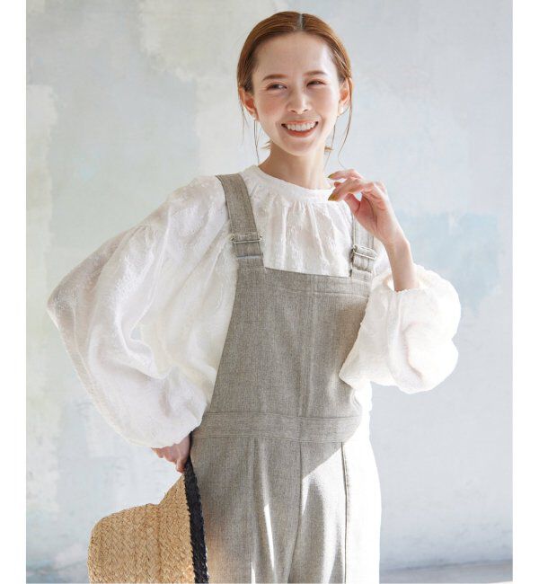 SLOBE IENA「《追加》カットジャガードボリュームスリーブブラウス」|シャツ・ブラウス|