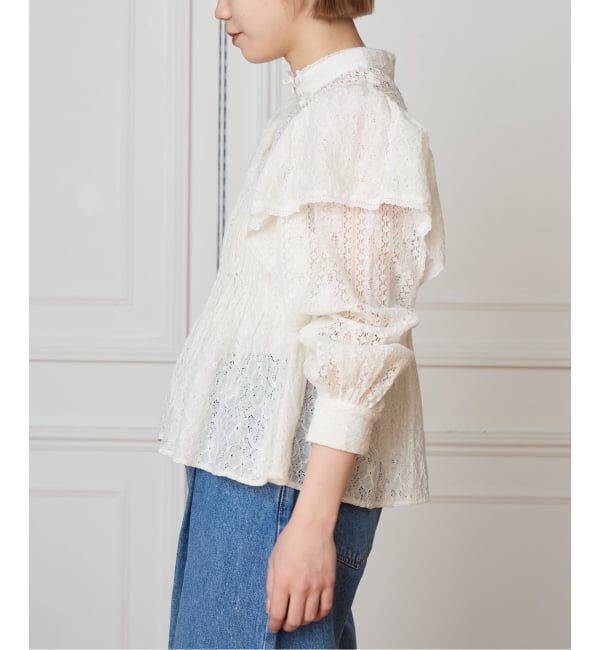 IENA LA BOUCLE「IENA LA BOUCLE レースオンレースブラウス」|シャツ・ブラウス|