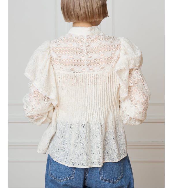 IENA LA BOUCLE「IENA LA BOUCLE レースオンレースブラウス」|シャツ・ブラウス|