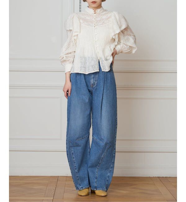 IENA LA BOUCLE「IENA LA BOUCLE レースオンレースブラウス」|シャツ・ブラウス|