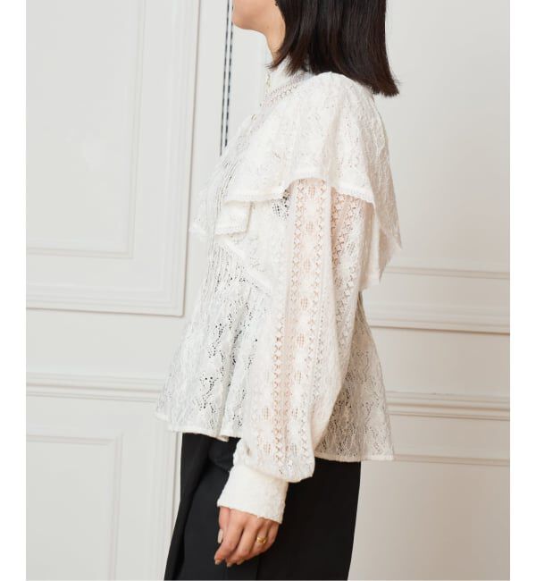 IENA LA BOUCLE「IENA LA BOUCLE レースオンレースブラウス」|シャツ・ブラウス|