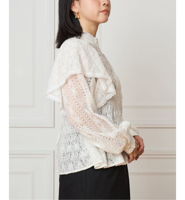 IENA LA BOUCLE「IENA LA BOUCLE レースオンレースブラウス」|シャツ・ブラウス|