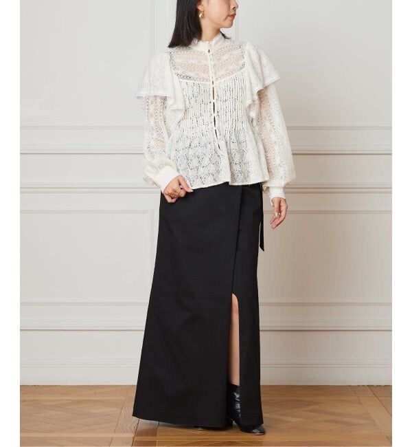 IENA LA BOUCLE「IENA LA BOUCLE レースオンレースブラウス」|シャツ・ブラウス|