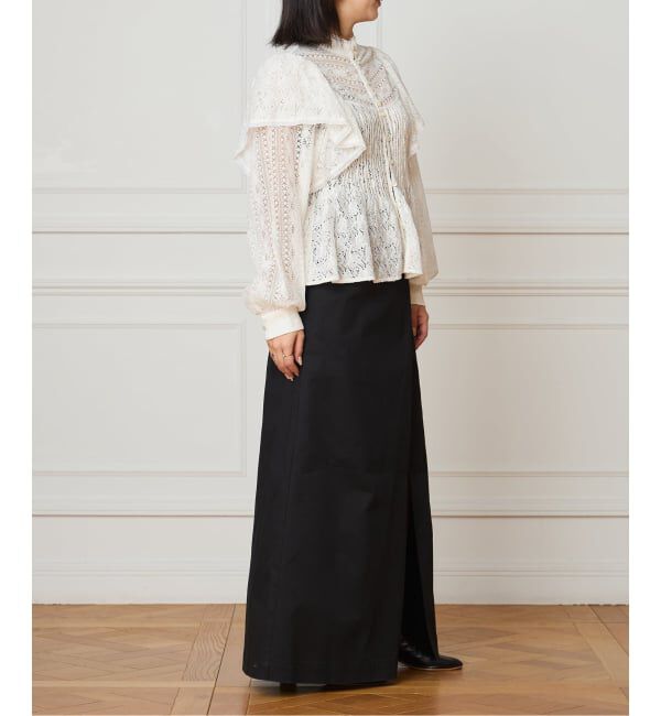 IENA LA BOUCLE「IENA LA BOUCLE レースオンレースブラウス」|シャツ・ブラウス|