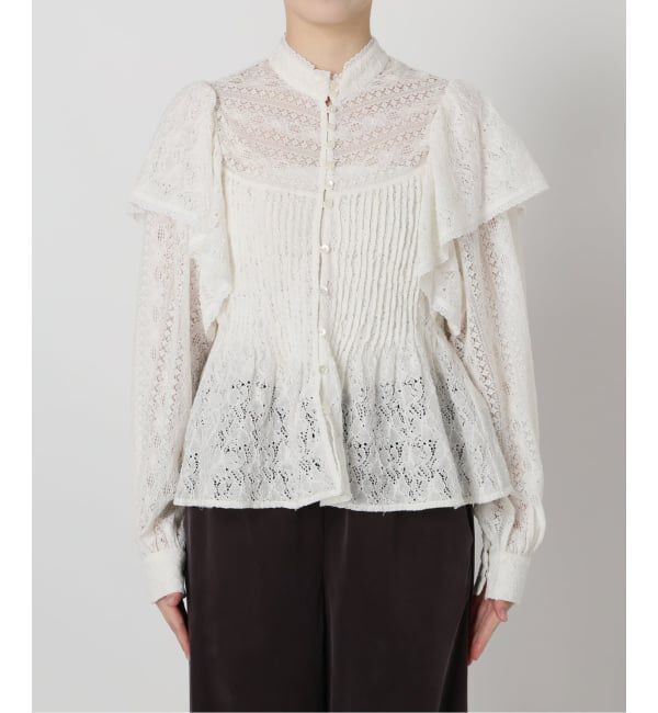 IENA LA BOUCLE「IENA LA BOUCLE レースオンレースブラウス」|シャツ・ブラウス|