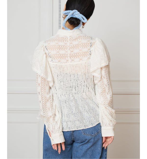 IENA LA BOUCLE「IENA LA BOUCLE レースオンレースブラウス」|シャツ・ブラウス|
