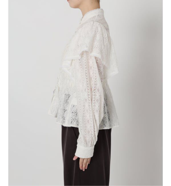 IENA LA BOUCLE「IENA LA BOUCLE レースオンレースブラウス」|シャツ・ブラウス|