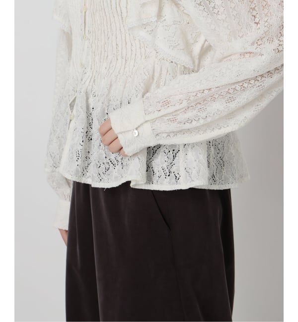 IENA LA BOUCLE「IENA LA BOUCLE レースオンレースブラウス」|シャツ・ブラウス|