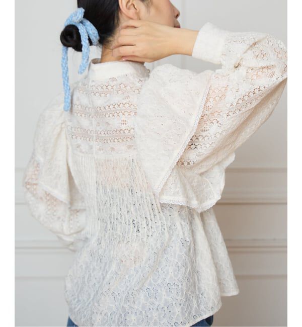 IENA LA BOUCLE「IENA LA BOUCLE レースオンレースブラウス」|シャツ・ブラウス|