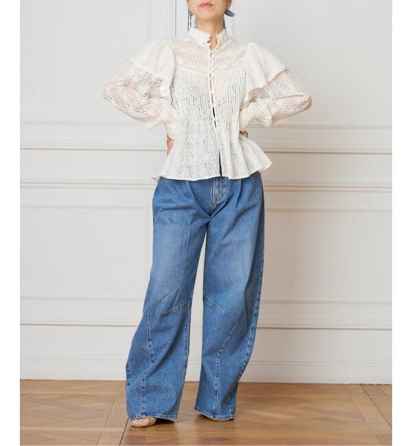 IENA LA BOUCLE「IENA LA BOUCLE レースオンレースブラウス」|シャツ・ブラウス|