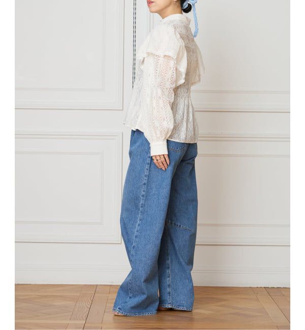 IENA LA BOUCLE「IENA LA BOUCLE レースオンレースブラウス」|シャツ・ブラウス|