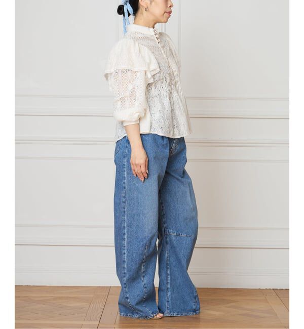 IENA LA BOUCLE「IENA LA BOUCLE レースオンレースブラウス」|シャツ・ブラウス|
