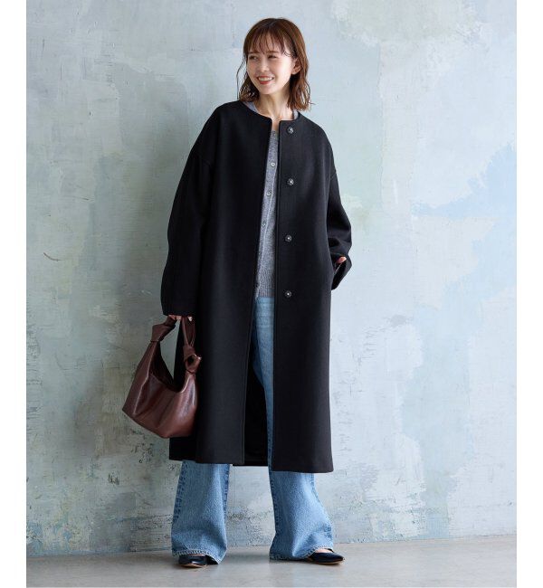 JOURNAL STANDARD「《追加2》スーパー140ビーバーノーカラーコート」|ノーカラーコート|