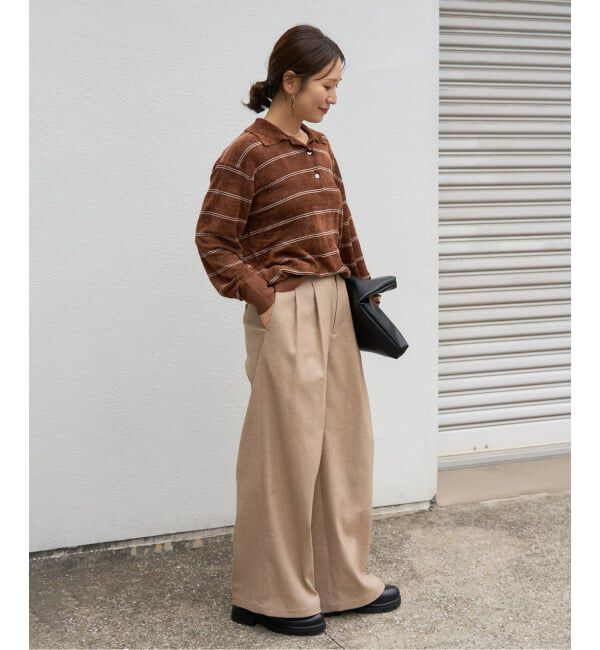 JOURNAL STANDARD「《追加2》ベロアニットロングスリーブポロシャツ」|ニット・セーター|