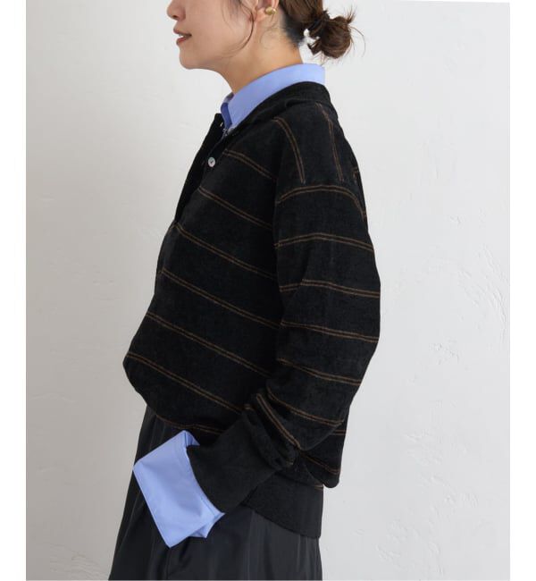 JOURNAL STANDARD「《追加2》ベロアニットロングスリーブポロシャツ」|ニット・セーター|