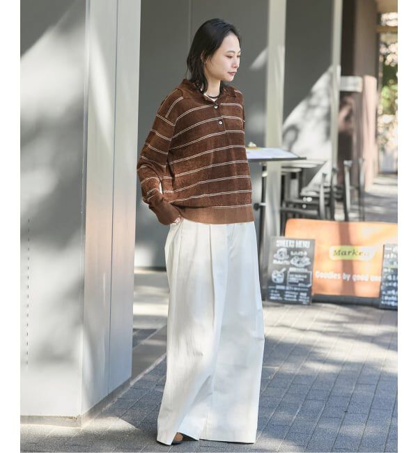 JOURNAL STANDARD「《追加2》ベロアニットロングスリーブポロシャツ」|ニット・セーター|