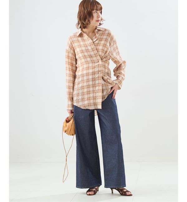 journal standard L'essage「《予約》チェックカシュクールシャツ」|シャツ・ブラウス|