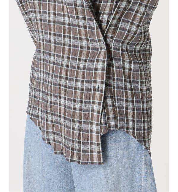 journal standard L'essage「《予約》チェックカシュクールシャツ」|シャツ・ブラウス|