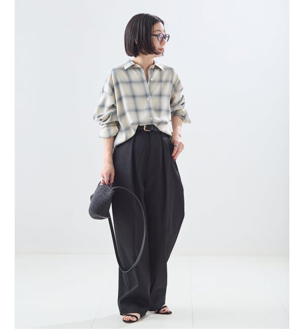 journal standard L'essage「《予約》チェックカシュクールシャツ」|シャツ・ブラウス|