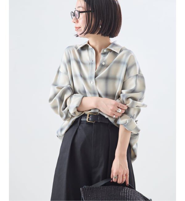 journal standard L'essage「《予約》チェックカシュクールシャツ」|シャツ・ブラウス|