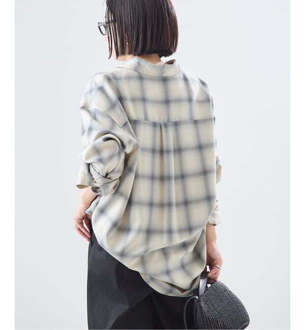 journal standard L'essage「《予約》チェックカシュクールシャツ」|シャツ・ブラウス|