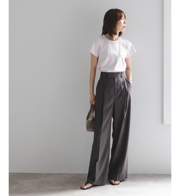 NOBLE「《追加》スビンコットンスムースコンパクトTシャツ」|Tシャツ・カットソー|