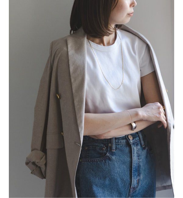 NOBLE「《追加》スビンコットンスムースコンパクトTシャツ」|Tシャツ・カットソー|ホワイト